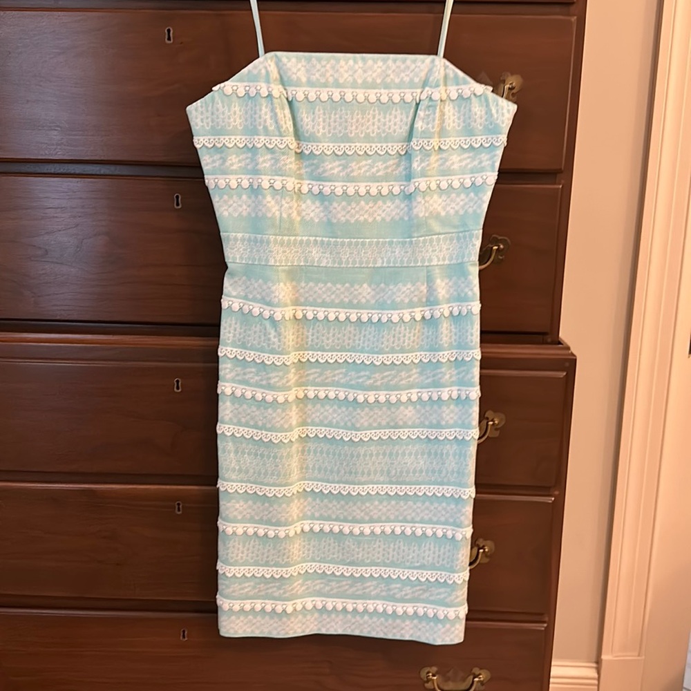 Vineyard Vines Kentucky Derby 🐎 dress. Size 8. Icon Stripe Marshmallow (Mint)